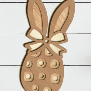 Intra απο ξύλο plywood  Χρώμα wenge 3mm-4mm πάχος - Πασχαλινό διακοσμητικό πρότυπο αυγών λαγουδάκι Δίασταση 5x4 cm INTRAFABR-81003944