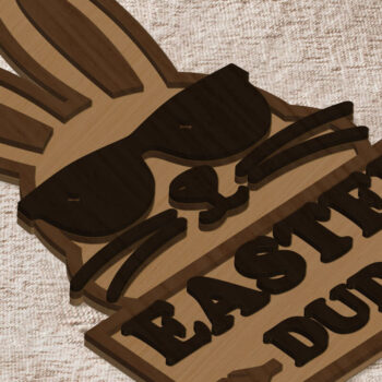 Intra απο ξύλο plywood Χρώμα wenge 3mm-4mm πάχος - Πασχαλινό διακοσμητικό πάνελ λαγουδάκι, Δίασταση 6x7 cm INTRAFABR-81004112 - Image 3