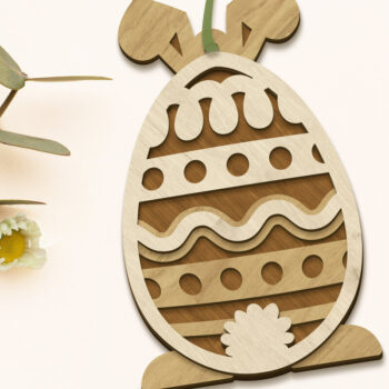 Intra απο ξύλο plywood Χρώμα wenge 3mm-4mm πάχος - Πασχαλινό διακοσμητικό πρότυπο χειροτεχνίας αυγών Δίασταση 4x5 cm INTRAFABR-106336018 - Image 1