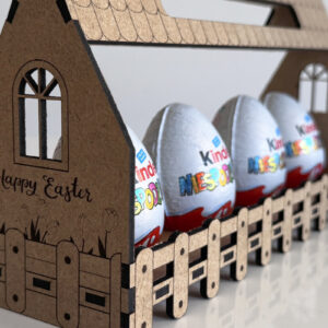 Intra απο ξύλο plywood  Χρώμα wenge 3mm-4mm πάχος - Πασχαλινό Διακοσμητικό Κουτί Αυγοθήκης Δίασταση 11x3 cm INTRAFABR-106336029