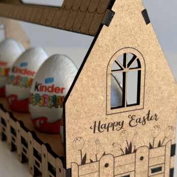 Intra απο ξύλο plywood Χρώμα wenge 3mm-4mm πάχος - Πασχαλινό Διακοσμητικό Κουτί Αυγοθήκης Δίασταση 11x3 cm INTRAFABR-106336029 - Image 2