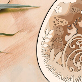 Intra απο ξύλο plywood Χρώμα wenge 3mm-4mm πάχος - Πασχαλινό διακοσμητικό αυγό στολίδι, κομμένο Δίασταση 2x7 cm INTRAFABR-106336044 - Image 1