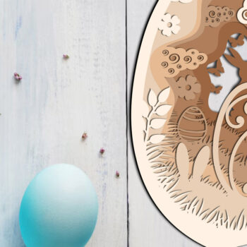 Intra απο ξύλο plywood Χρώμα wenge 3mm-4mm πάχος - Πασχαλινό διακοσμητικό αυγό στολίδι, κομμένο Δίασταση 2x7 cm INTRAFABR-106336044 - Image 3