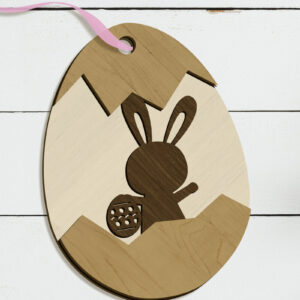 Intra απο ξύλο plywood  Χρώμα wenge 3mm-4mm πάχος - Πασχαλινή διακοσμητική ετικέτα αυγών, κομμένο πρότυπο Δίασταση 3x4 cm INTRAFABR-106336058