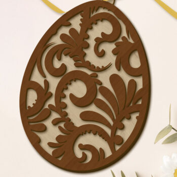 Intra απο ξύλο plywood Χρώμα wenge 3mm-4mm πάχος - Πασχαλινό διακοσμητικό πρότυπο αυγών, κομμένο Δίασταση 3x4 cm INTRAFABR-106336005 - Image 1