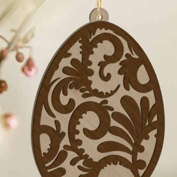 Intra απο ξύλο plywood Χρώμα wenge 3mm-4mm πάχος - Πασχαλινό διακοσμητικό πρότυπο αυγών, κομμένο Δίασταση 3x4 cm INTRAFABR-106336005 - Image 3