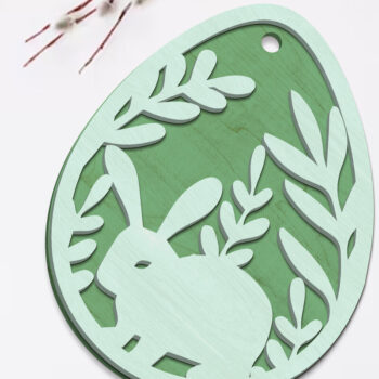 Intra απο ξύλο plywood Χρώμα wenge 3mm-4mm πάχος - Πασχαλινό διακοσμητικό αυγό με κουνέλι Δίασταση 3x4 cm INTRAFABR-105680195 - Image 3