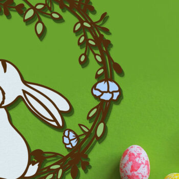 Intra απο ξύλο plywood Χρώμα wenge 3mm-4mm πάχος - Πασχαλινό διακοσμητικό στεφάνι, κομμένα αρχεία Δίασταση 2x14 cm INTRAFABR-76693733 - Image 3