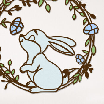 Intra απο ξύλο plywood Χρώμα wenge 3mm-4mm πάχος - Πασχαλινό διακοσμητικό στεφάνι με λαγουδάκι Δίασταση 2x14 cm INTRAFABR-76793415 - Image 1