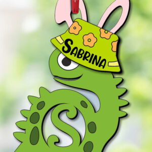 Intra απο ξύλο plywood  Χρώμα wenge 3mm-4mm πάχος - Πασχαλινό Dino Letter S Στολίδι Κρεμάστρα Δίασταση 6x6 cm INTRAFABR-76960399