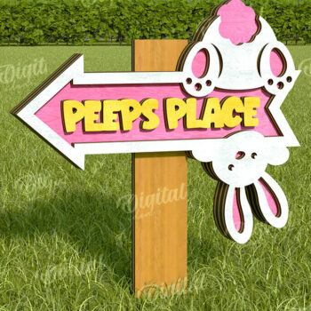 Intra απο ξύλο plywood  Χρώμα wenge 3mm-4mm πάχος - Πασχαλινή Κατευθυντική Πινακίδα Κήπου Δίασταση 15x15 cm INTRAFABR-82272085 - Image 1