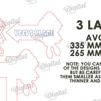 Intra απο ξύλο plywood  Χρώμα wenge 3mm-4mm πάχος - Πασχαλινή Κατευθυντική Πινακίδα Κήπου Δίασταση 15x15 cm INTRAFABR-82272085 - Image 2