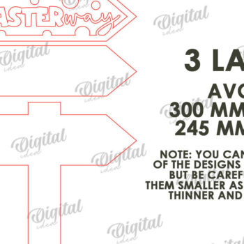 Intra απο ξύλο plywood  Χρώμα wenge 3mm-4mm πάχος - Πασχαλινή δέσμη πινακίδων κήπου Δίασταση 15x15 cm INTRAFABR-38981902 - Image 2