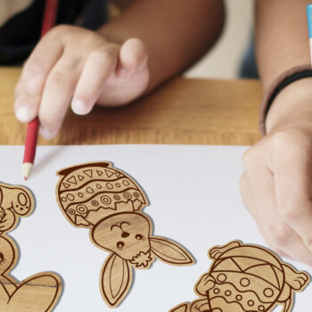 Intra απο ξύλο plywood  Χρώμα wenge 3mm-4mm πάχος - Πασχαλινό DIY Paint Kit, για παιδιά Δίασταση 5x4 cm INTRAFABR-106377186 - Image 3