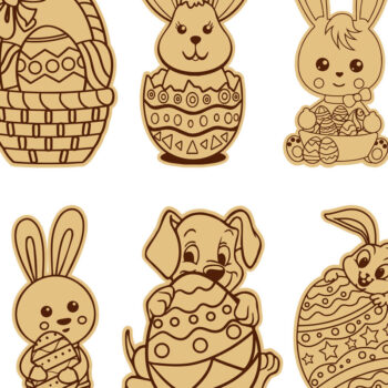 Intra απο ξύλο plywood  Χρώμα wenge 3mm-4mm πάχος - Πασχαλινό DIY Paint Kit, για παιδιά Δίασταση 5x4 cm INTRAFABR-106377186 - Image 6