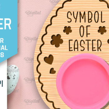 Intra απο ξύλο plywood  Χρώμα wenge 3mm-4mm πάχος - Πασχαλινό Doh Holder Δέσμη κοπής με λέιζερ Δίασταση 15x15 cm INTRAFABR-106377197 - Image 6