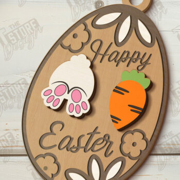 Intra απο ξύλο plywood  Χρώμα wenge 3mm-4mm πάχος - Πασχαλινή Πόρτα Γωνία | Πασχαλινό σχέδιο | CNC Δίασταση 15x15 cm INTRAFABR-106377213 - Image 1