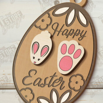 Intra απο ξύλο plywood  Χρώμα wenge 3mm-4mm πάχος - Πασχαλινή Πόρτα Γωνία | Πασχαλινό σχέδιο | CNC Δίασταση 15x15 cm INTRAFABR-38985973 - Image 1