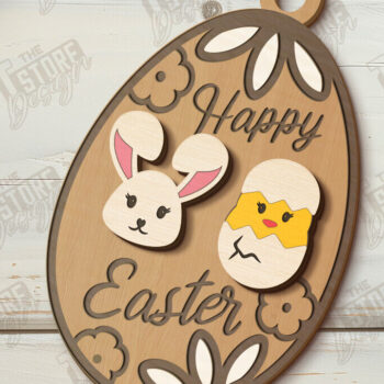 Intra απο ξύλο plywood  Χρώμα wenge 3mm-4mm πάχος - Πασχαλινή Πόρτα Γωνία | Πασχαλινό σχέδιο | CNC Δίασταση 15x15 cm INTRAFABR-106363477 - Image 1