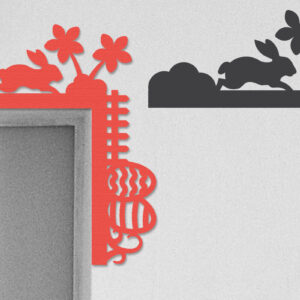 Intra απο ξύλο plywood  Χρώμα wenge 3mm-4mm πάχος - Πασχαλινή πόρτα γωνιακή Δίασταση 30x20 cm INTRAFABR-106648902