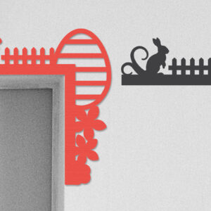 Intra απο ξύλο plywood  Χρώμα wenge 3mm-4mm πάχος - Πασχαλινή πόρτα γωνιακή Δίασταση 30x20 cm INTRAFABR-106648869