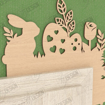 Intra απο ξύλο plywood  Χρώμα wenge 3mm-4mm πάχος - Πασχαλινή Πόρτα Γωνία | Διακόσμηση Τοίχων | CNC Δίασταση 15x15 cm INTRAFABR-125082689 - Image 1