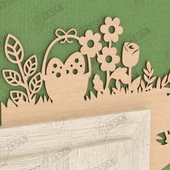 Intra απο ξύλο plywood  Χρώμα wenge 3mm-4mm πάχος - Πασχαλινή Πόρτα Γωνία | Διακόσμηση Τοίχων | CNC Δίασταση 15x15 cm INTRAFABR-125082711 - Image 1