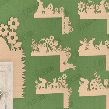 Intra απο ξύλο plywood  Χρώμα wenge 3mm-4mm πάχος - Πασχαλινό Πακέτο Γωνιών Πόρτας | Διακόσμηση τοίχου Δίασταση 15x15 cm INTRAFABR-125082671 - Image 1