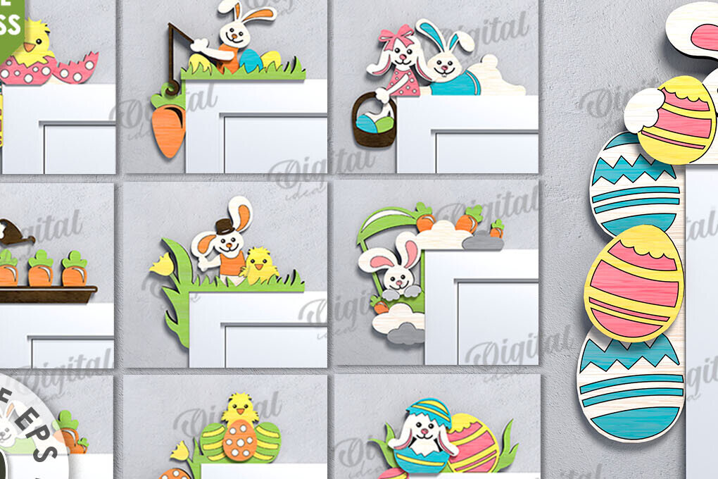 Intra απο ξύλο plywood  Χρώμα wenge 3mm-4mm πάχος - Πασχαλινές γωνίες πόρτας Δέσμη κοπής με λέιζερ Δίασταση 15x15 cm INTRAFABR-125082676