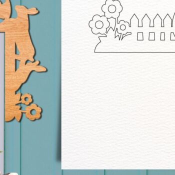 Intra απο ξύλο plywood  Χρώμα wenge 3mm-4mm πάχος - Πασχαλινές γωνίες πόρτας με λέιζερ Δίασταση 10x8 cm INTRAFABR-125082681 - Image 7