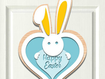 Intra απο ξύλο plywood  Χρώμα wenge 3mm-4mm πάχος - Πασχαλινή κρεμάστρα πόρτας Bundle Δίασταση 15x15 cm INTRAFABR-125129434 - Image 2