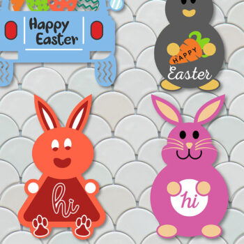 Intra απο ξύλο plywood  Χρώμα wenge 3mm-4mm πάχος - Πασχαλινή Κρεμάστρα Πόρτας Πακέτο Δίασταση 15x15 cm INTRAFABR-107820655 - Image 1