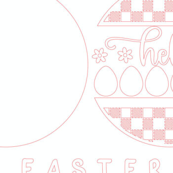 Intra απο ξύλο plywood  Χρώμα wenge 3mm-4mm πάχος - Πασχαλινή Κρεμάστρα Πόρτας Δίασταση 20x20 cm INTRAFABR-107820665 - Image 1