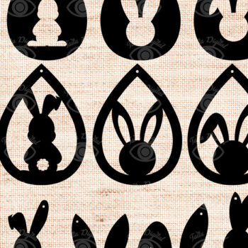 Intra απο ξύλο plywood Χρώμα wenge 3mm-4mm πάχος - Πασχαλινό Σκουλαρίκι Δίασταση 3x3 cm INTRAFABR-107820678 - Image 1