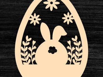 Intra απο ξύλο plywood Χρώμα wenge 3mm-4mm πάχος - Πασχαλινό σκουλαρίκι Δίασταση 3x3 cm INTRAFABR-107423861 - Image 1