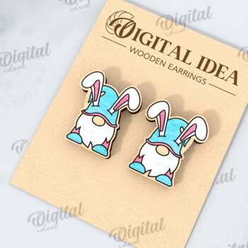 Intra απο ξύλο plywood Χρώμα wenge 3mm-4mm πάχος - Πασχαλινά σκουλαρίκια Πακέτο κοπής με λέιζερ Δίασταση 3x3 cm INTRAFABR-107423936 - Image 3