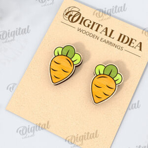 Intra απο ξύλο plywood  Χρώμα wenge 3mm-4mm πάχος - Πασχαλινά σκουλαρίκια με λέιζερ. Άνοιξη Δίασταση 3x3 cm INTRAFABR-107319615