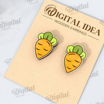 Intra απο ξύλο plywood Χρώμα wenge 3mm-4mm πάχος - Πασχαλινά σκουλαρίκια με λέιζερ. Άνοιξη Δίασταση 3x3 cm INTRAFABR-107319615 - Image 1