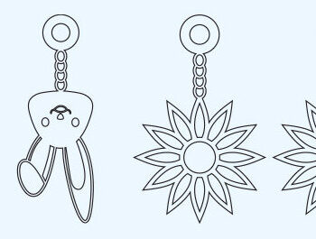 Intra απο ξύλο plywood Χρώμα wenge 3mm-4mm πάχος - Πασχαλινά σκουλαρίκια Δίασταση 3x3 cm INTRAFABR-108872430 - Image 2