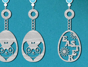 Intra απο ξύλο plywood  Χρώμα wenge 3mm-4mm πάχος - Πασχαλινά σκουλαρίκια Bundle Δίασταση 3x3 cm INTRAFABR-108872439 - Image 8