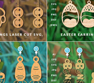 Intra απο ξύλο plywood  Χρώμα wenge 3mm-4mm πάχος - Πασχαλινά σκουλαρίκια Bundle Δίασταση 3x3 cm INTRAFABR-108872459