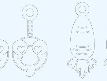 Intra απο ξύλο plywood  Χρώμα wenge 3mm-4mm πάχος - Πασχαλινά σκουλαρίκια Bundle Δίασταση 3x3 cm INTRAFABR-108872459 - Image 5