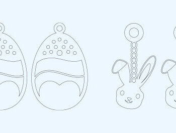 Intra απο ξύλο plywood  Χρώμα wenge 3mm-4mm πάχος - Πασχαλινά σκουλαρίκια Δίασταση 3x3 cm INTRAFABR-108872407 - Image 2