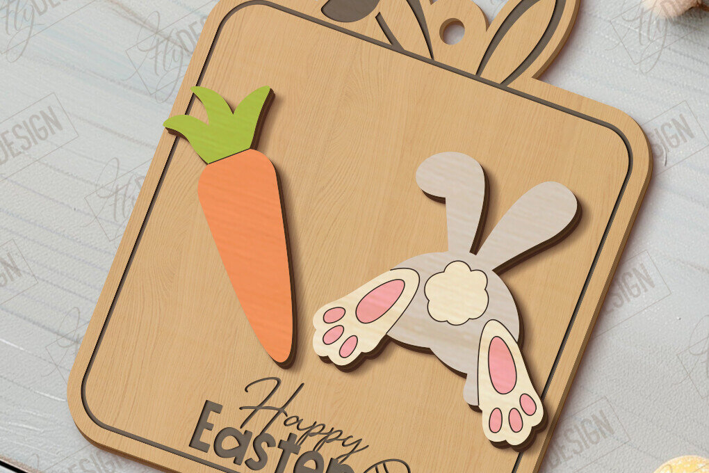 Intra απο ξύλο plywood  Χρώμα wenge 3mm-4mm πάχος - Πασχαλινά Σκουλαρίκια | Ανοιξιάτικο Σχέδιο |Διακοπές Δίασταση 3x3 cm INTRAFABR-125230058