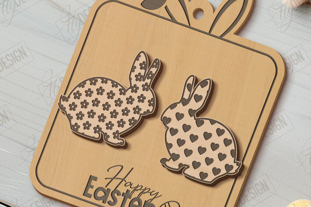 Intra απο ξύλο plywood  Χρώμα wenge 3mm-4mm πάχος - Πασχαλινά Σκουλαρίκια | Ανοιξιάτικο Σχέδιο |Διακοπές Δίασταση 3x3 cm INTRAFABR-102484326