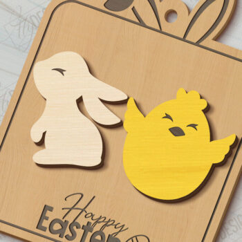 Intra απο ξύλο plywood  Χρώμα wenge 3mm-4mm πάχος - Πασχαλινά Σκουλαρίκια | Ανοιξιάτικο Σχέδιο |Διακοπές Δίασταση 3x3 cm INTRAFABR-102579365 - Image 1