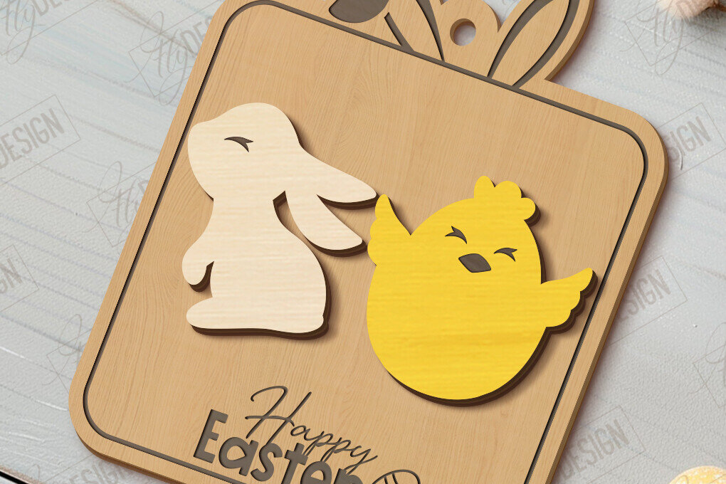 Intra απο ξύλο plywood  Χρώμα wenge 3mm-4mm πάχος - Πασχαλινά Σκουλαρίκια | Ανοιξιάτικο Σχέδιο |Διακοπές Δίασταση 3x3 cm INTRAFABR-102579365