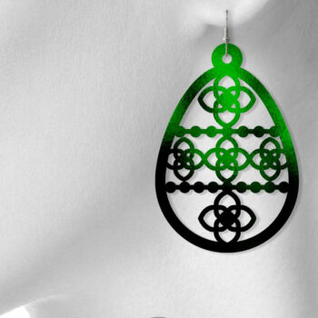 Intra απο ξύλο plywood  Χρώμα wenge 3mm-4mm πάχος - Πασχαλινά Σκουλαρίκια , Πασχαλινά Αυγά Σκουλαρίκια Δίασταση 3x3 cm INTRAFABR-102702604 - Image 2