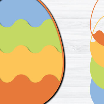 Intra απο ξύλο plywood  Χρώμα wenge 3mm-4mm πάχος - Πασχαλινό αυγό 3d Paper Cut Δίασταση 1200x1200 cm INTRAFABR-106883852 - Image 1