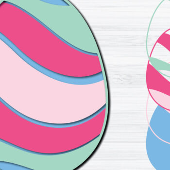 Intra απο ξύλο plywood  Χρώμα wenge 3mm-4mm πάχος - Πασχαλινό αυγό 3d Paper Cut Δίασταση 1200x1200 cm INTRAFABR-106883857 - Image 1